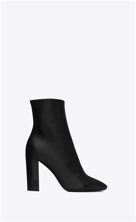 ysl stiefel lou 105|SAINT LAURENT Lou leather ankle boots .